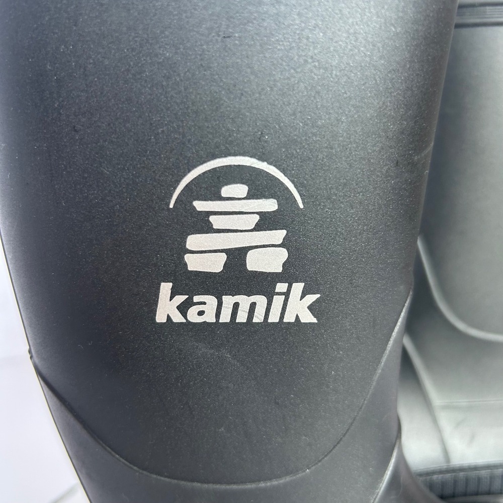 Kamik Kids Black Rain Boots Size 11 Childrens Waterproof - Picture 4 of 6